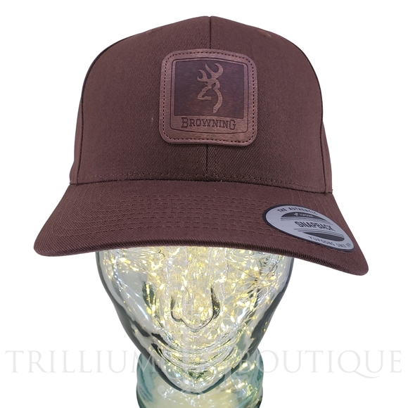 Browning Hat Cap Men's Jab Baseball Cap Snap Back Brown Embroidered Outdoor - Picture 1 of 5